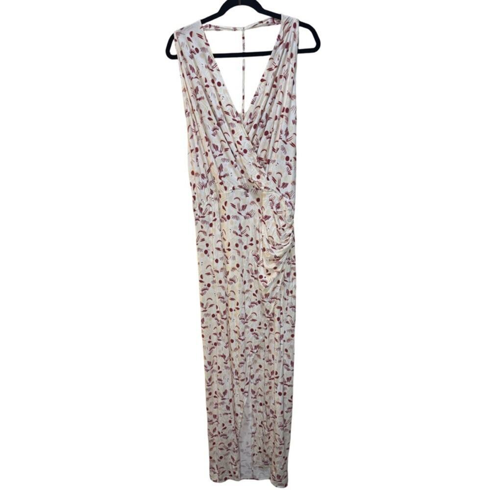 Free People Daria Graphic Maxi Dress in Ivory Combo Size L - Picture 4 of 9